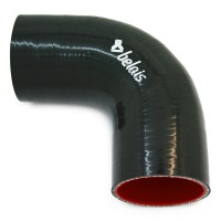 Силиконовый патрубок 90° Ø60 мм (BLACK)