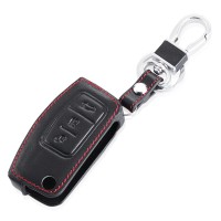 Чехол ключа кожаный для Ford Focus 2,3,4, MK (2,3,4), Kuga, Mondeo, Fusion, Ecosport, Fiesta (ТИП 3)