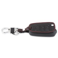 Чехол ключа кожаный для Hyundai Solaris, Elantra, Azera, Sonata, IX35, IX25, i30, Avante, Porter