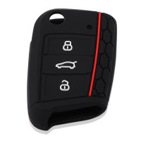 Чехол ключа силиконовый для Volkswagen Polo, Golf 7, Skoda Octavia, Seat Leon