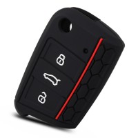 Чехол ключа силиконовый для Volkswagen Polo, Golf 7, Skoda Octavia, Seat Leon