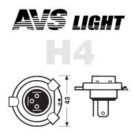 Лампы галогенные «AVS SIRIUS NIGHT WAY» H4 (60/55W)